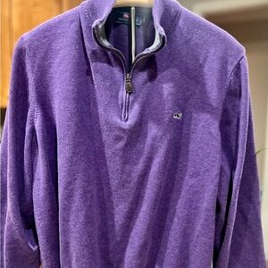 Vinyard Vines Men’s XL. Purple Quarter-Zip‎ Sweater